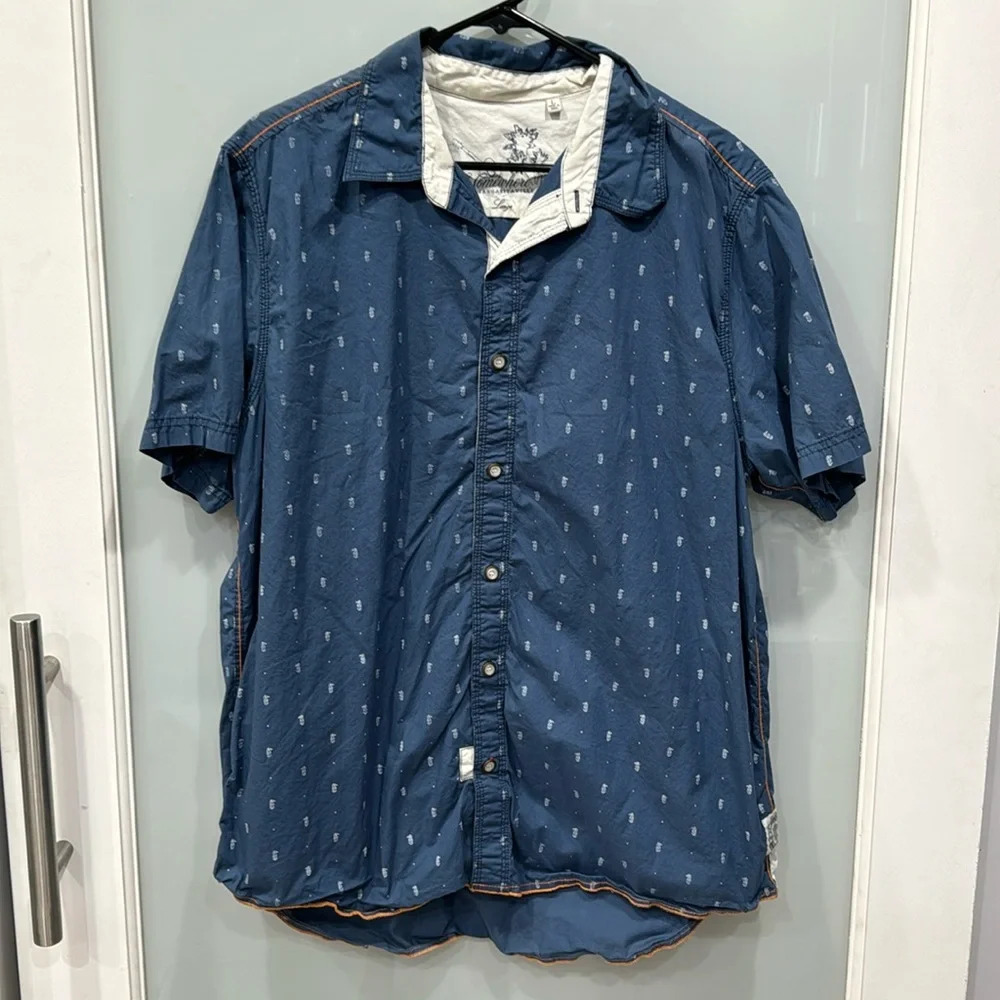 Men's Blue Short Sleeve Shirt